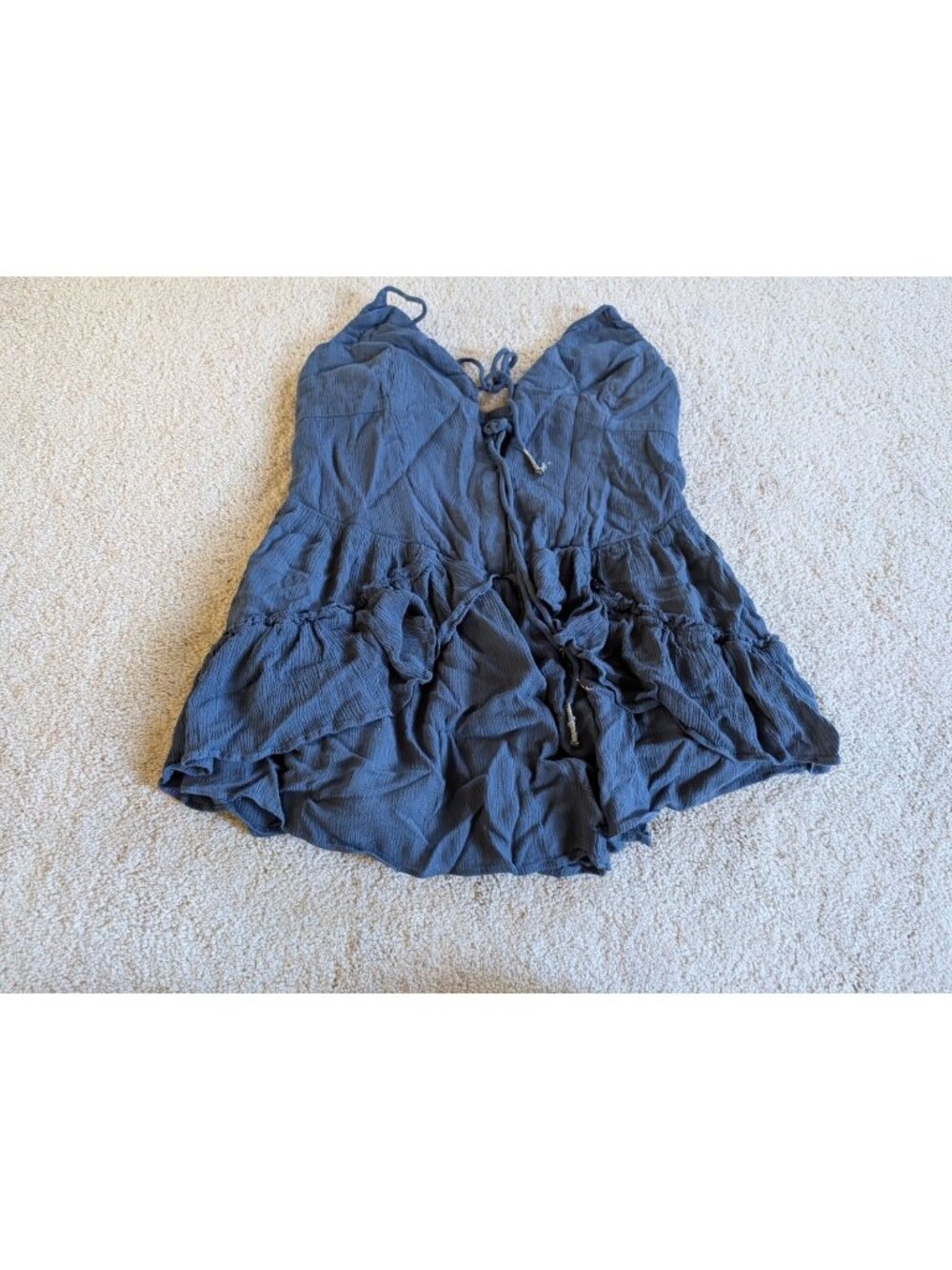 Free People Navy Blue Jingle Romper Dress Small